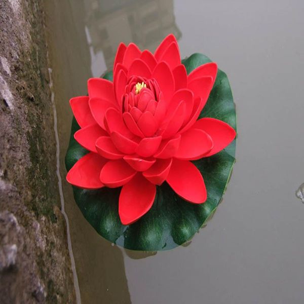

decorative flowers & wreaths artificial water lotus waterscape botany foam pond flower lily simulation floating pool plants decoration