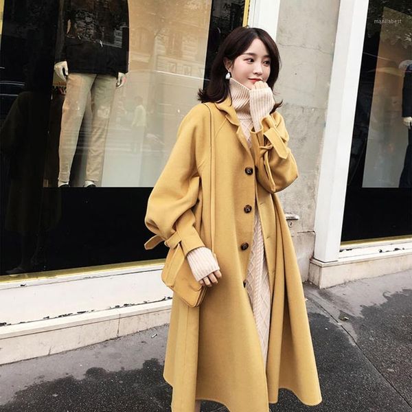 

2020 female vintage button overcoat coats womens windbreakers autumn trench coat for women sashes long cape manteau femme cloak1, Black