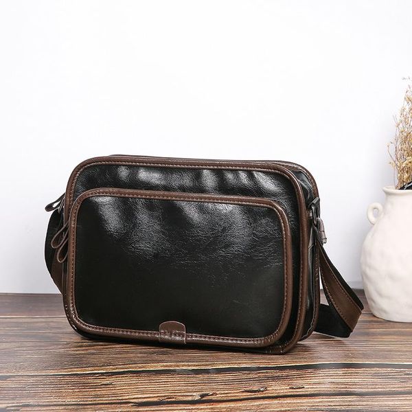 

men's pu lesther bag business backpack briefcase lapbag document bags simple multifuctional briefcase folder file ld044