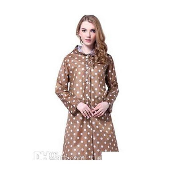 

new dot outdoor travel women ladies girl waterproof riding clothes raincoat poncho pocket hooded knee long ra qylxms garden2010
