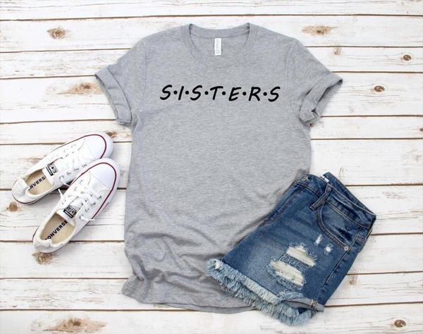 

sisters matching print women tshirt cotton casual funny t shirt gift 90s lady yong girl drop ship s 873, White