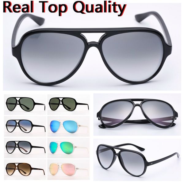 

women sunglasses mens fashion sunglasses cat 5000 sun glasses nylon frame g15 lenses cat design with leather case, and retailing packages, White;black