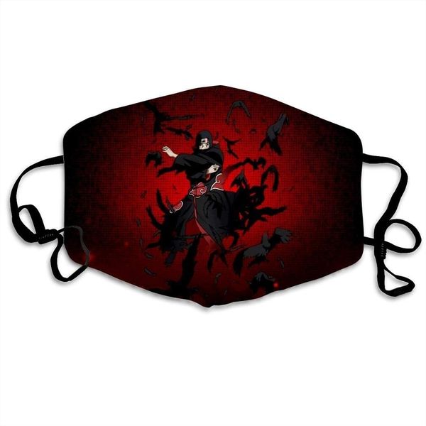 

cloth face mask washable naruto uchiha itachi pattern cute anti filter dust fabric mouth mask reusable printed