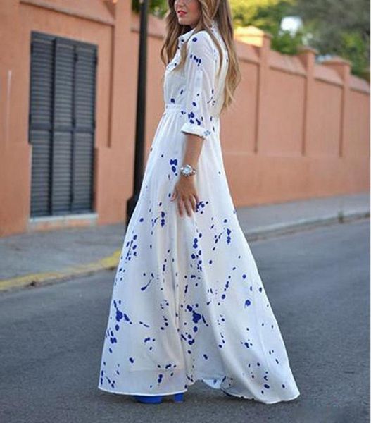 

new design long beach dresses for women casual summer holiday chiffon long loose lady dresses xl l  s #h891, Black;gray