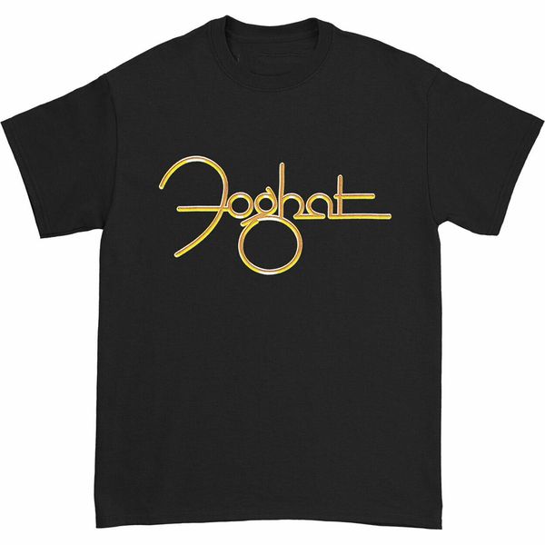 

foghat men's gold logo t-shirt small black 848012074936 funny design tee shirt sport hooded sweatshirt hoodie