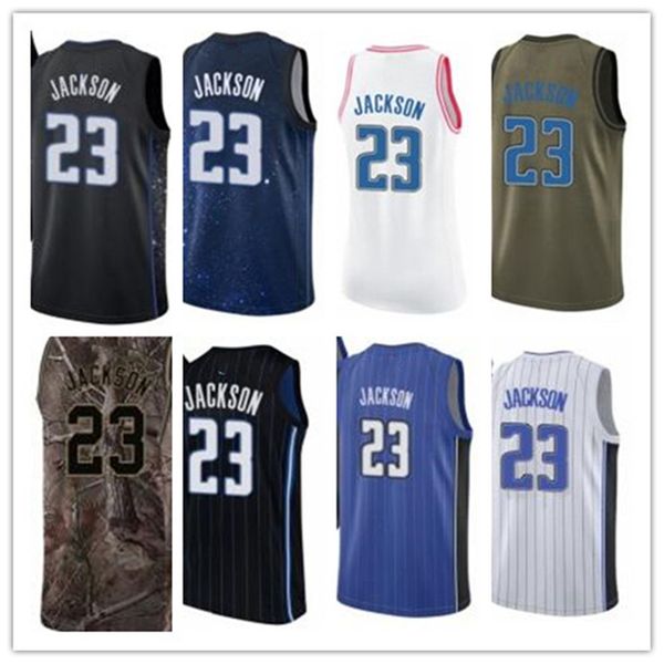 

custom 2020 style jerseys black white green grey army green 23 justin jackson basketball jersey, Black;red
