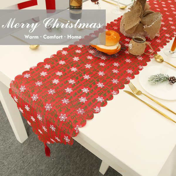 Roupa impresso corredor de mesa de alta qualidade mesa de mesa decoração tabela pano placemat ano novo Natal decorações de festa de casa cfyl0028