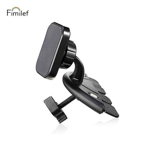 

fimilef rectangular head universal magnetic car cd slot mount 360 rotation mobile phone holder stand for phones tablets