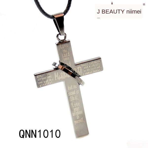 

vip necklace color pendant cross scripture hanging ring pendant, Silver