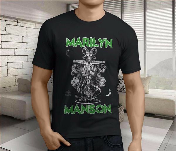 

new popular marilyn manson i am the god of rare men's black s 3xl print man short hoodie designers t shirts sweatshirt