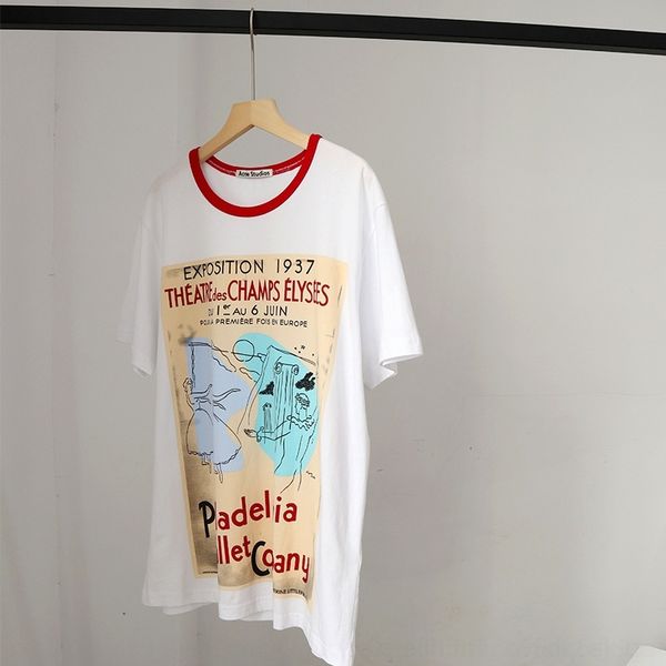 

2ikxq ac style spring sleeve 2020 t-shirt lower package lower color s letter packagenew contrast loose printed short summer t-shirt women&#0, White