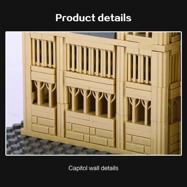 

wange 608pcs world famous architecture building blocks canadian parliament building model construction bricks children toys gift wmtwqw