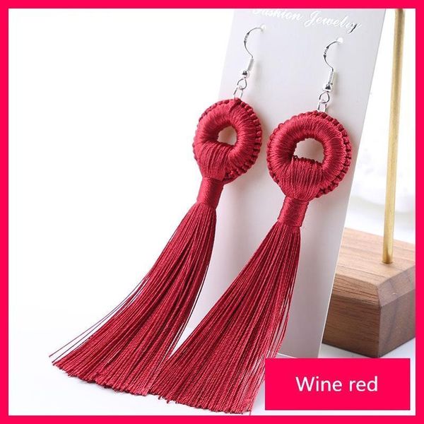 

4pcs bohemia circle tassels earrings hanging ring tassel trim pendant diy craft jewelry earrings decor materials fringe trim h jllkwm