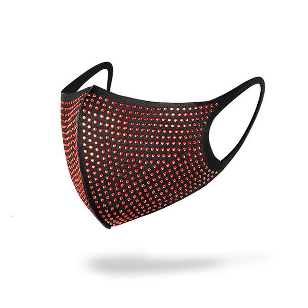 

bling diamond ice silk cotton fashion trend nightclub bar rhinestones masks washable reusable fishing net face mask 8azxih