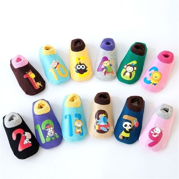 

spring winter baby shoes and cartoon children's non-slip floor boat infant socks toddler age0-5y y201009, Pink;yellow