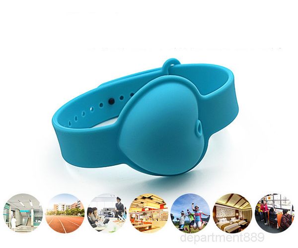 

a-wrist wearable hand sanitizer dispensing portable bracelet silicone squeezy wristband dispenser owd2434
