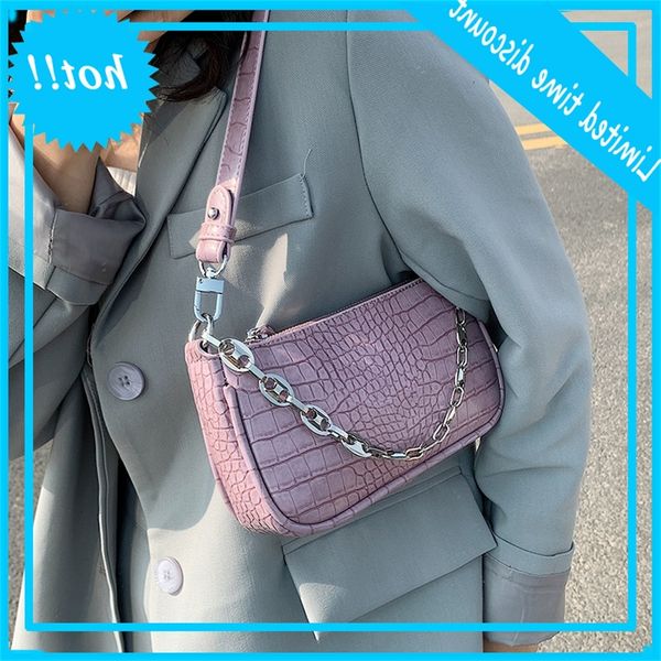

vintage couples alligator baguette shape tas luxury leather handbag 2021 new mode shoulders womens messenger crossbody cups