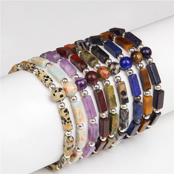 

2022 new natural amethyst square bead bracelet women simple fashion charm bracelet multicolor optional party gift manufacturer wholesale, Black