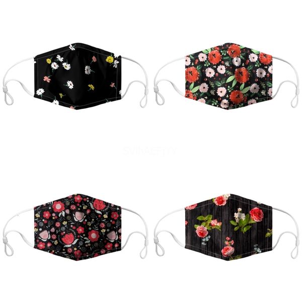 

men face mask designer and women couples printed autumn and winter prective dust masks sponge mask#537