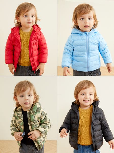 

duck dudu family children's jacket down white light thin girl coat baby clothes boys' autumn winter wear, Blue;gray