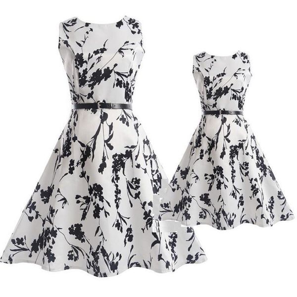 

mother daughter dresses family clothing mommy and me summer style family look matching mother daughter clothes mae e filha lj201111, Blue