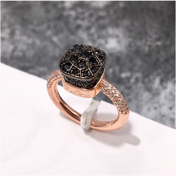 

crystal zircon gemstone rings eternity tiny rose gold ring in engagement wedding lovers jewelry for box with box wholesale, Silver