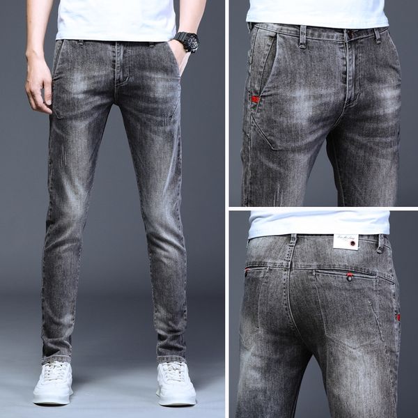 

and jeans 2020 spring and summer new trendy men's fashion korean trendy men's skinny jeans slim fit 87cya, Blue