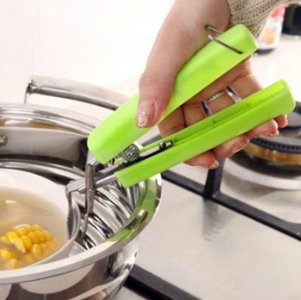 

multi function non slip disk clamp bowl clip stainless steel heat proof plate dish holder kitchen practical tool dh0083