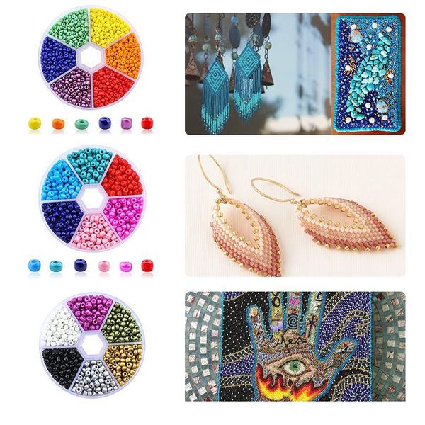 

wholesale m 4mm mixed glass seedbeads round charm czech beads for jewelry making diy beading work accessories 200 qylitm, Black;white