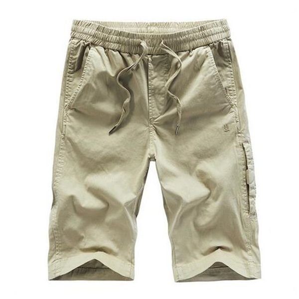 

Ã©tÃ© hommes dÃ©contractÃ© mince shorts taille Ã©lastique mode droite coton court pantalon mÃ¢le marque vÃªtements kaki gris vert, Black
