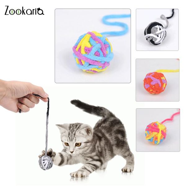 

4pcs interactive wool yarns pet cat rolling ball toys kittens scratch ball toys for solving boredom funny cats pet products