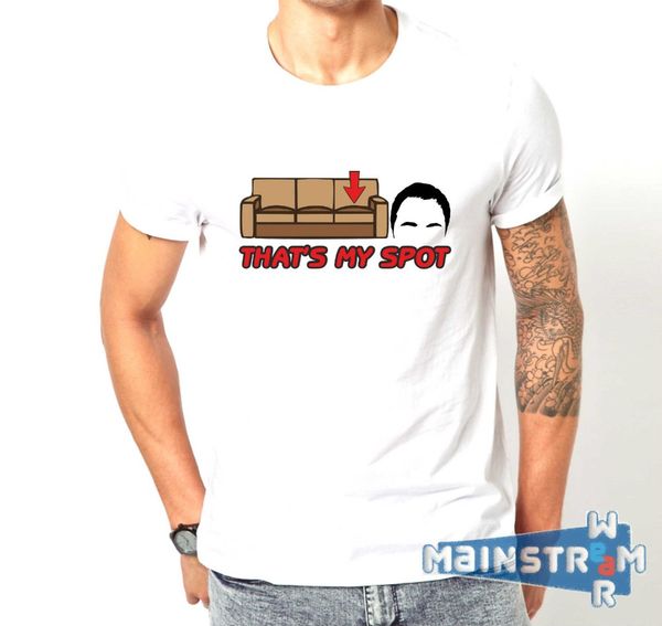 

maglietta that's my spot sheldon cooper the big bang theory sofa divano new fashion solid logo hooded sweatshirt hoodie men t shirt