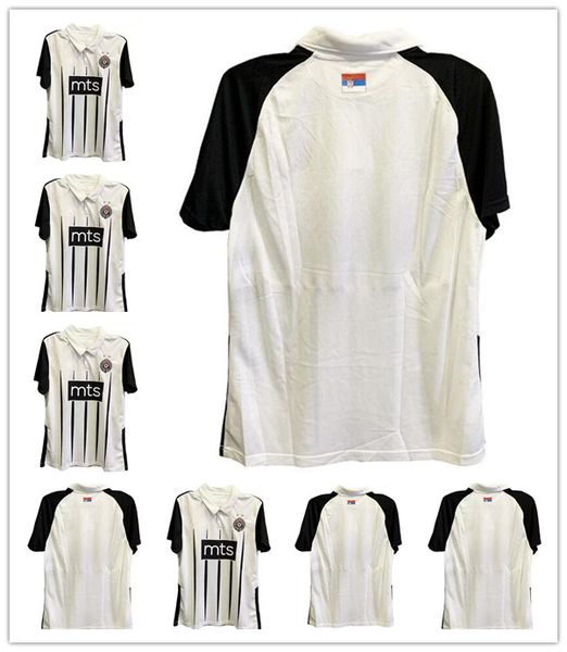 

2021 2022 fk partizan soccer jersey home 21/22 serbia belgrade - crno-beli the black-whites, Black;yellow