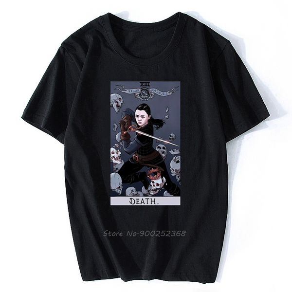 

arya stark got tarot card death valar morghulis summer men cotton hip hop harajuku streetwear hoodie designers t shirts sweatshirt
