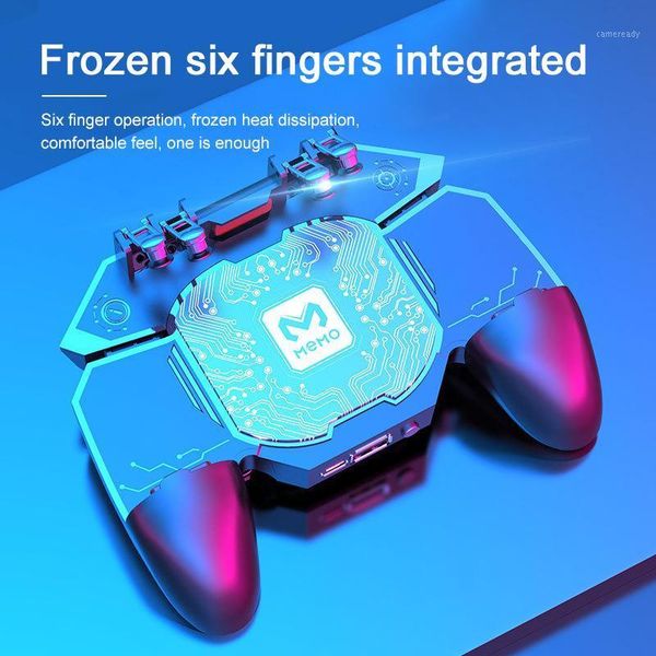 

game controller phone cooler fan grip 6 finger trigger jshooting game oystick for pubg phone controller shooting dl881