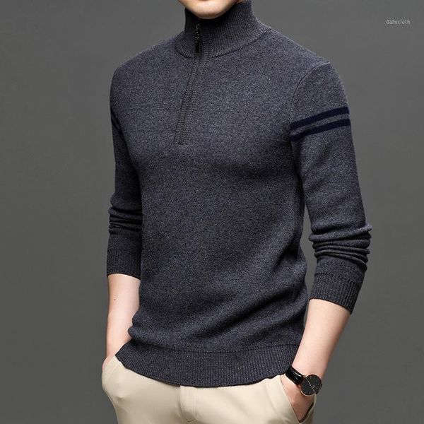 

warm winter man pure 100% merino soft wool thick sweater male cashmere sweaters zipper jumper long sleeved1, White;black