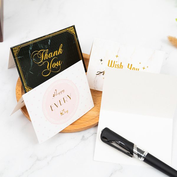 

bronzing thank you greeting card wedding birthday gift valentine day new year greeting card with envelope