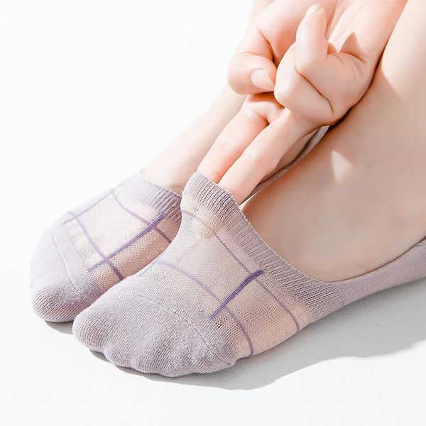 

thin nonslip no show socks summer plaid cotton solid invisible female boat socks ventilation low cut women novelty hosiery1, Black;white