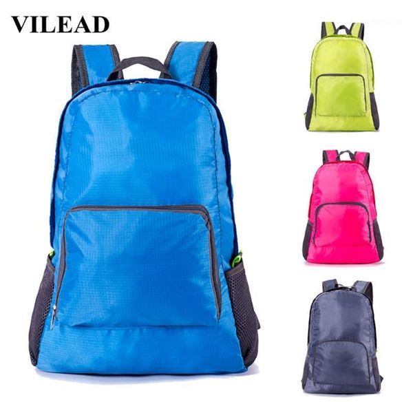

vilead solid foldable nylon shoulder bag waterproof outdoor camping hiking travel backpack portable men women fitness sports bag1