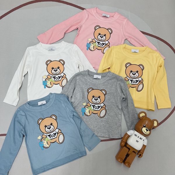 Mangas compridas Kids T-shirt meninos meninas criança infantil bebê roupas casuais t-shirts tops camiseta roupas de crianças