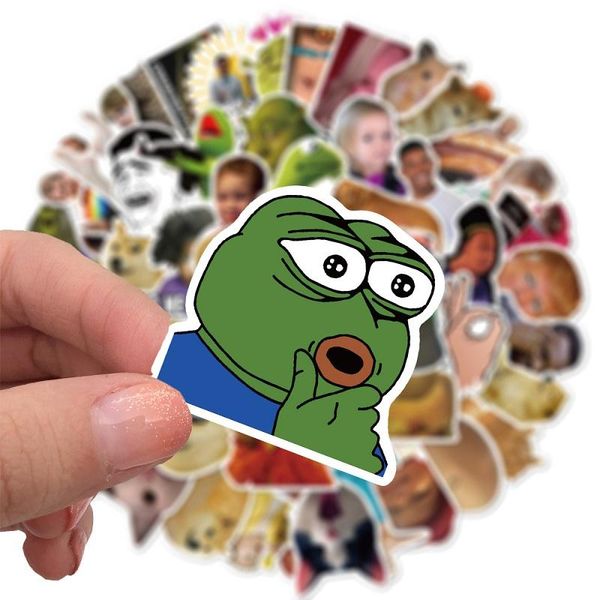 

50 pcs classic meme graffiti stickers diy fridge guitar lapmotorcycle luggage skateboard joke sticker decal for kids gift wmtral