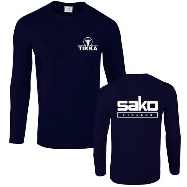 

fashion men cotton long sleeve t-shirt new tikka by sako finland firearms men's black t shirt harajuku tees shirt