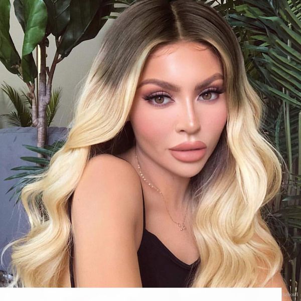 

1b 613 blonde фронта шнурка человеческих волос парики 13x4 бразильский объемная волна парики человеческих волос для женщин pre сорванные с р, Black;brown