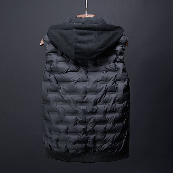 

men's hooded vest casual coat new main push not out of stock, Black;white