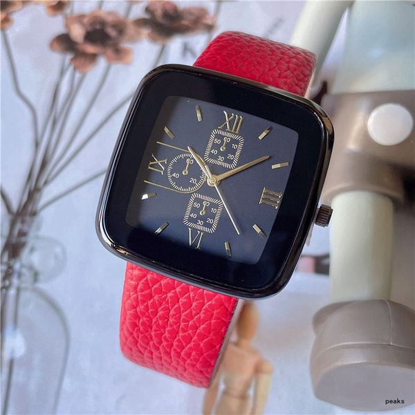 

2021 new three stitches luxury mens watches 39mm size quartz watch brand clock leather strap men fashion accessories style mystery g, Slivery;brown