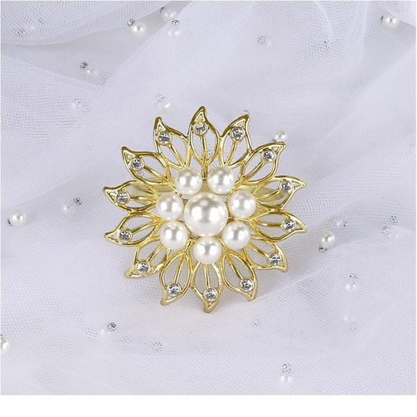 

6/12pcs metal pearl glitter napkin rings bow buckles serviette holder for wedding party restaurant banquet table de qylsdt