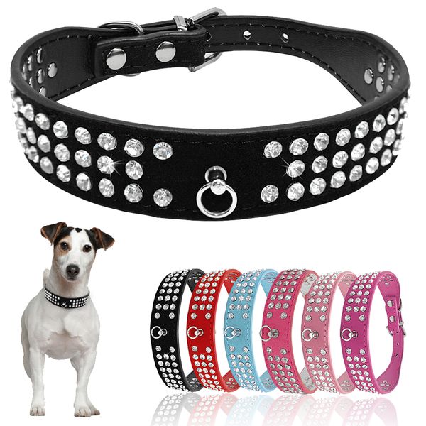 

15 colors 2.5cm width pu leather pet collar round spikes studded dog collars for small medium dogs xs/s/m/l