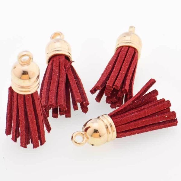

100pcs lot personalized suede tassel pendant leather tassels for keychain bag cellphone pendant home decoration diy accessories h qylcll