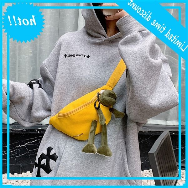 

personalized canvas frog trampoline out of the street leisure mobile phone korean fashion chest single shoulder messenger bag