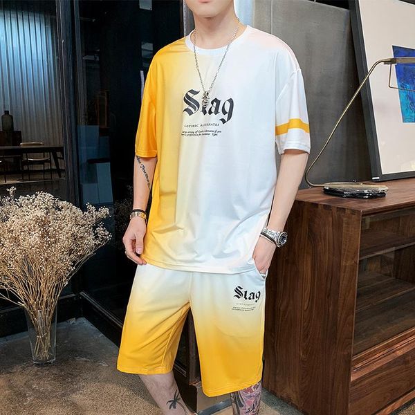 

men street snap running fitness fashion gradient sport suit basketball outdoor exercises extremely breathable tracksuit spsu0029, Black;blue